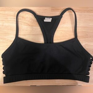 Black salty honey sports bra